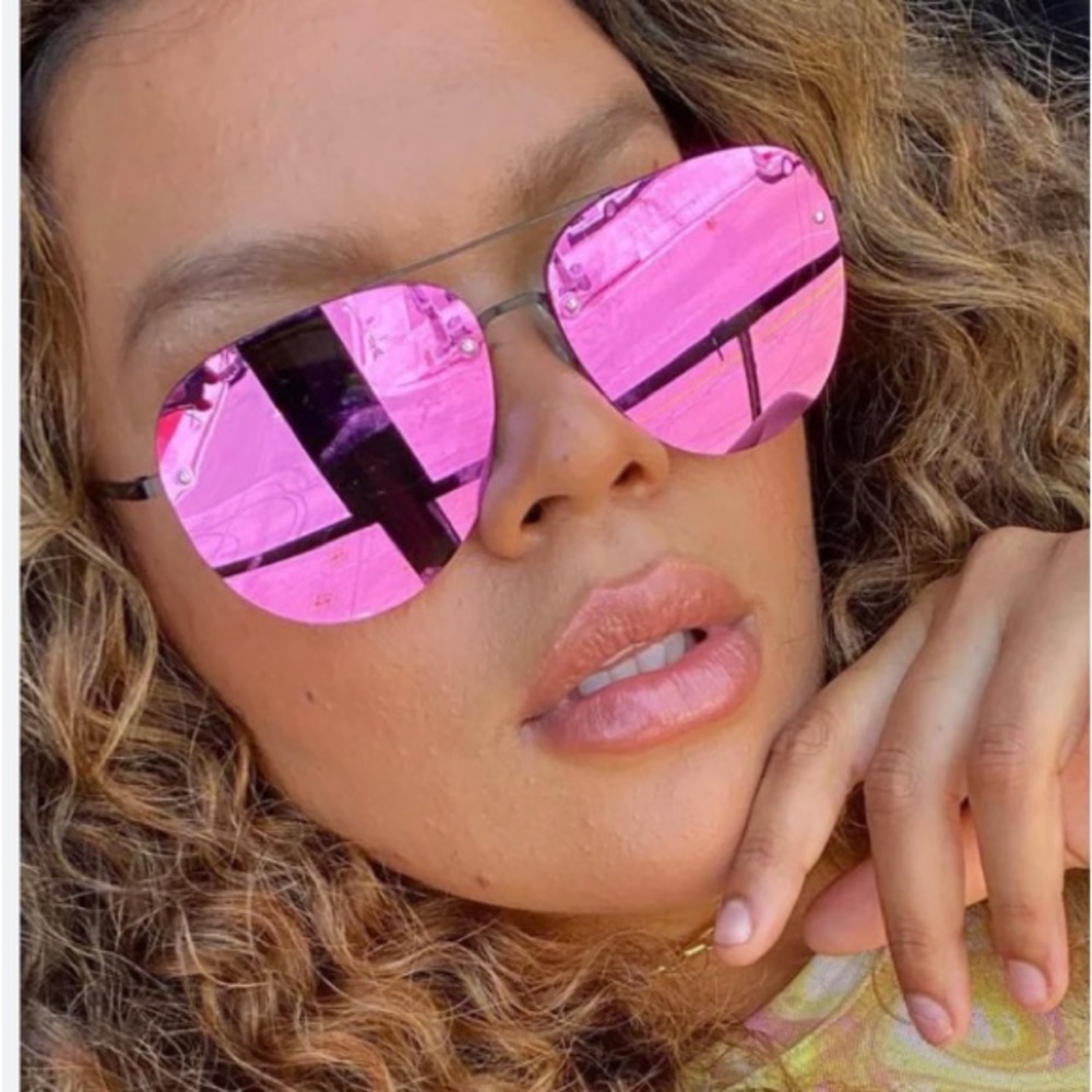 Dime Optics Pink Cienega Aviator Sunglasses NEW IN BOX, never worn